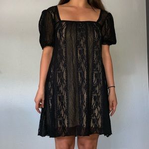 Black lace dress